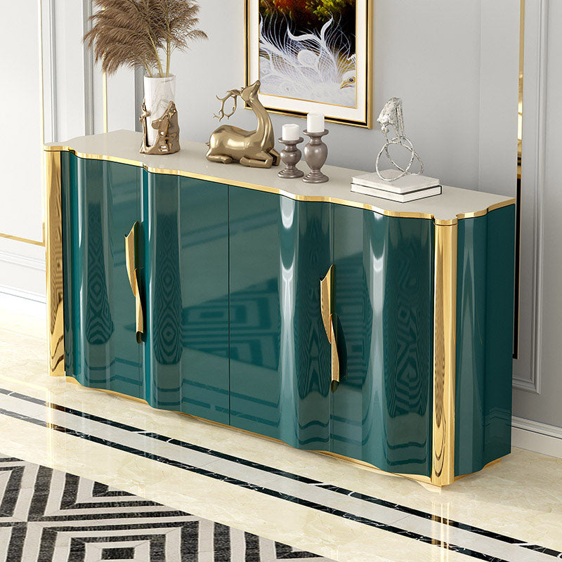 Glam Sideboard Engineered Wood Storage Sideboard Buffet with Doors for Dining Room