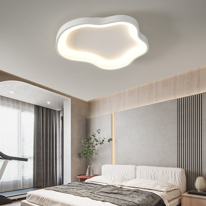 White/Gray LED Ceiling Light Modernism Flush Mount Lighting for Bedroom