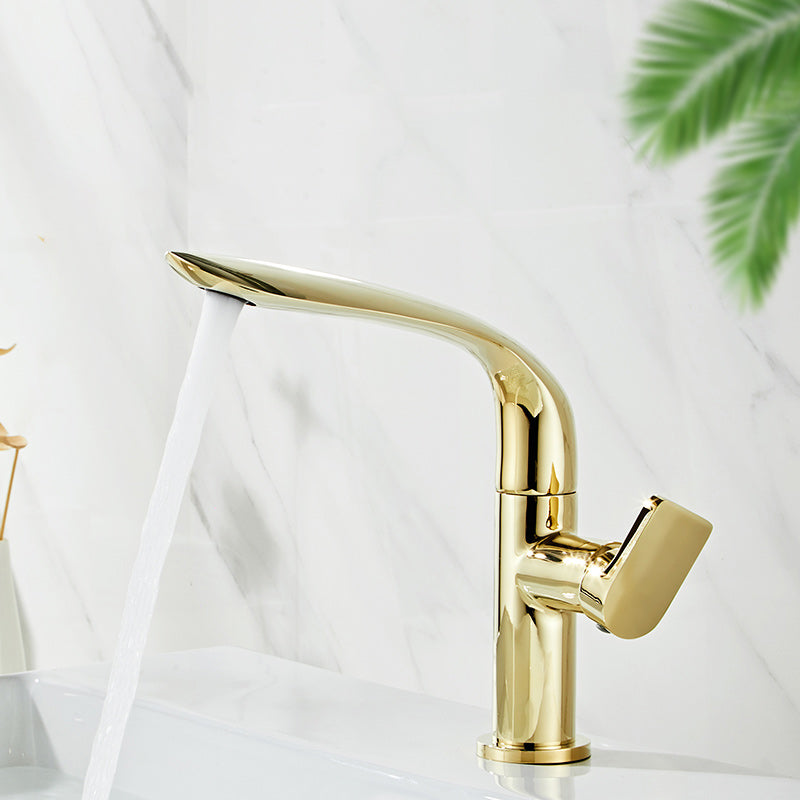 Glam Brass Bathroom Sink Faucet with 1-Handle Lavatory Faucet