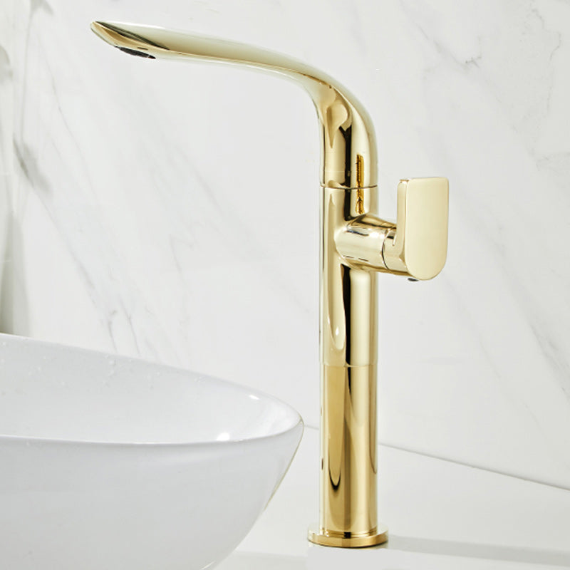 Glam Brass Bathroom Sink Faucet with 1-Handle Lavatory Faucet