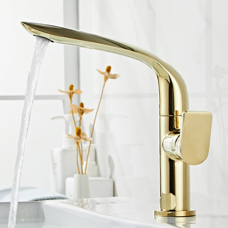 Glam Brass Bathroom Sink Faucet with 1-Handle Lavatory Faucet