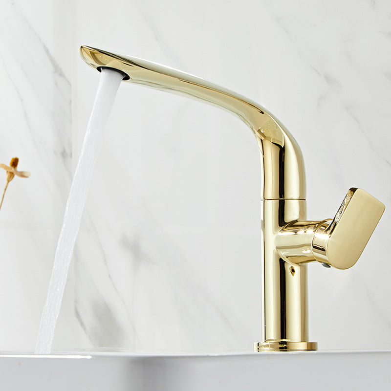 Glam Brass Bathroom Sink Faucet with 1-Handle Lavatory Faucet