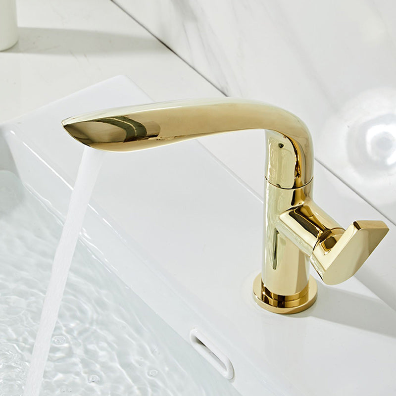 Glam Brass Bathroom Sink Faucet with 1-Handle Lavatory Faucet