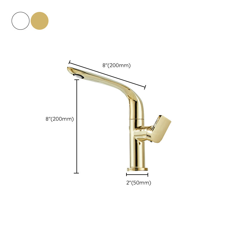 Glam Brass Bathroom Sink Faucet with 1-Handle Lavatory Faucet