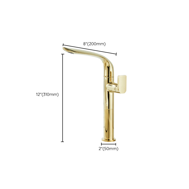 Glam Brass Bathroom Sink Faucet with 1-Handle Lavatory Faucet