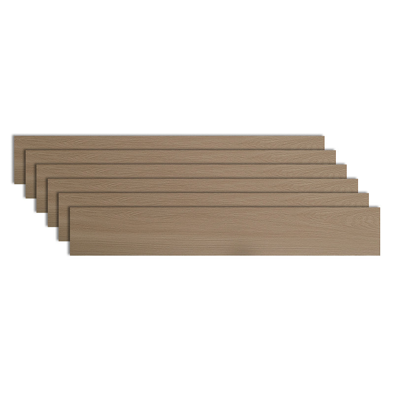 Modern Style Floor Tile Pure Color Wooden Effect Straight Edge Rectangle Floor Tile