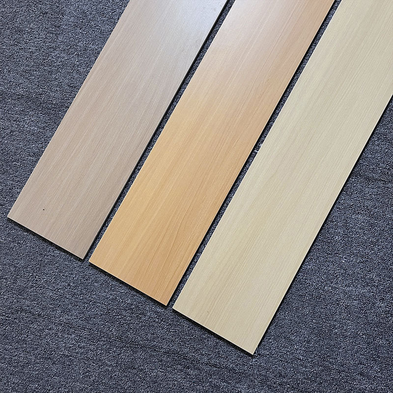 Modern Style Floor Tile Pure Color Wooden Effect Straight Edge Rectangle Floor Tile