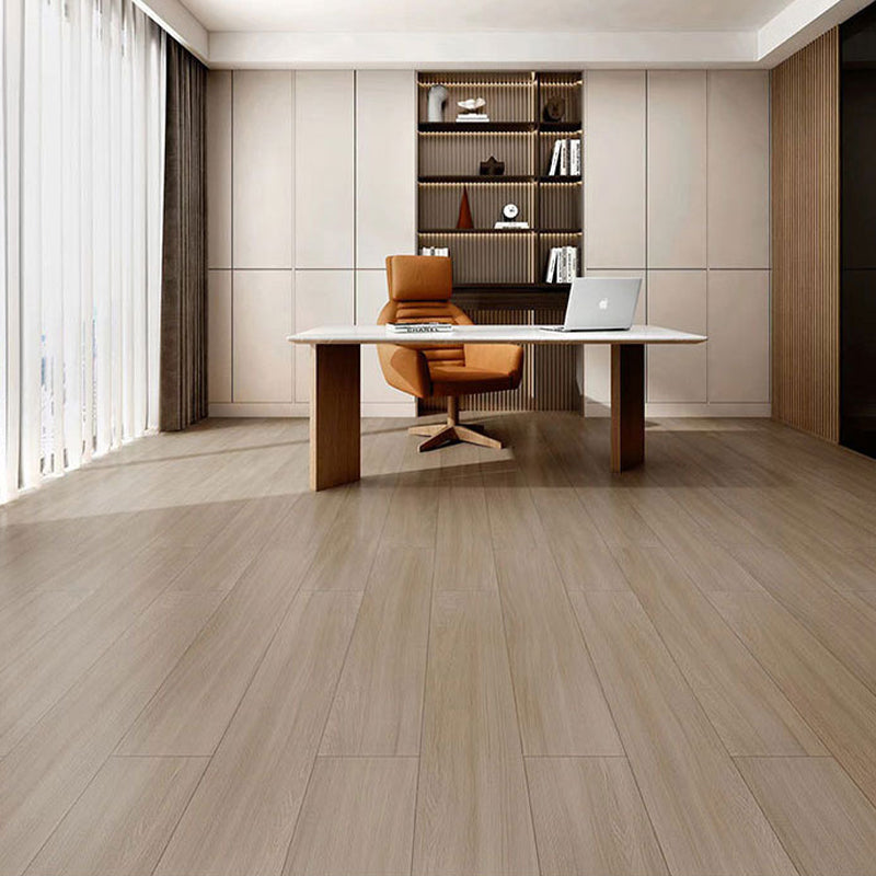 Modern Style Floor Tile Pure Color Wooden Effect Straight Edge Rectangle Floor Tile