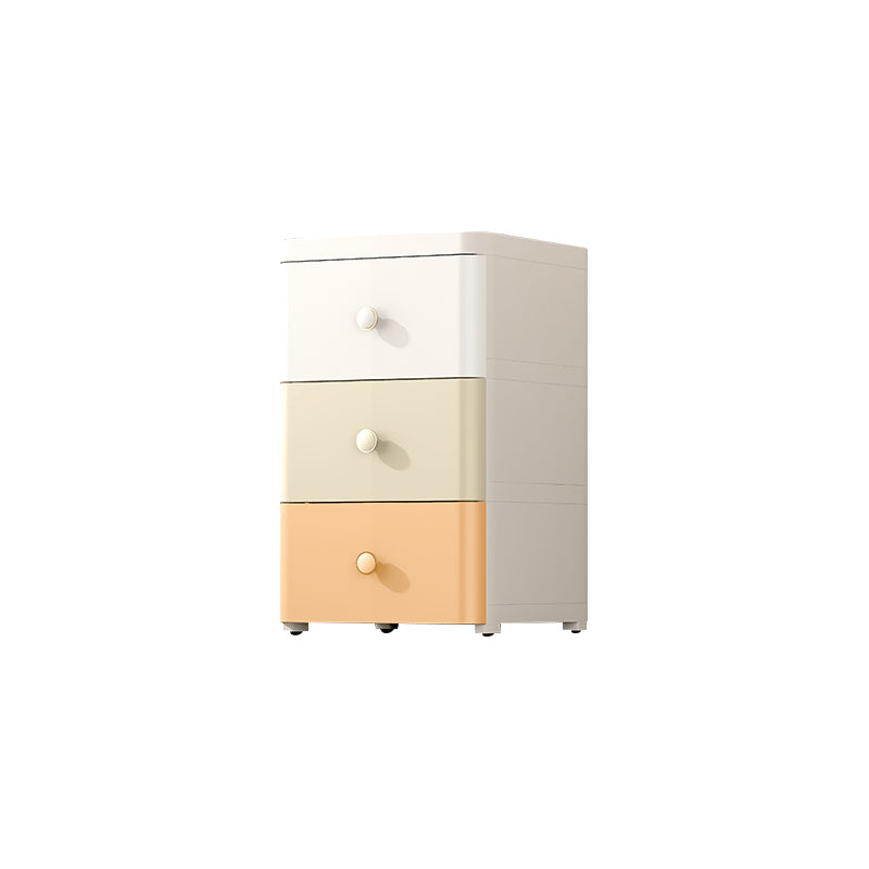 Modernism Plastic Nursery Dresser Vertical Kids Nightstand with 3/4/5/6/7 Drawers for Home