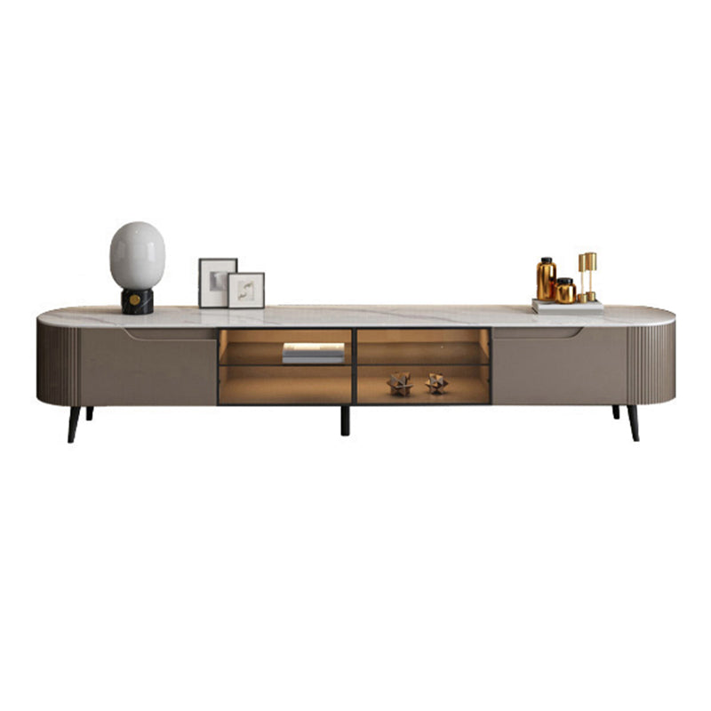 Stone Media Console TV Stand Modern TV Stand Console with Drawers