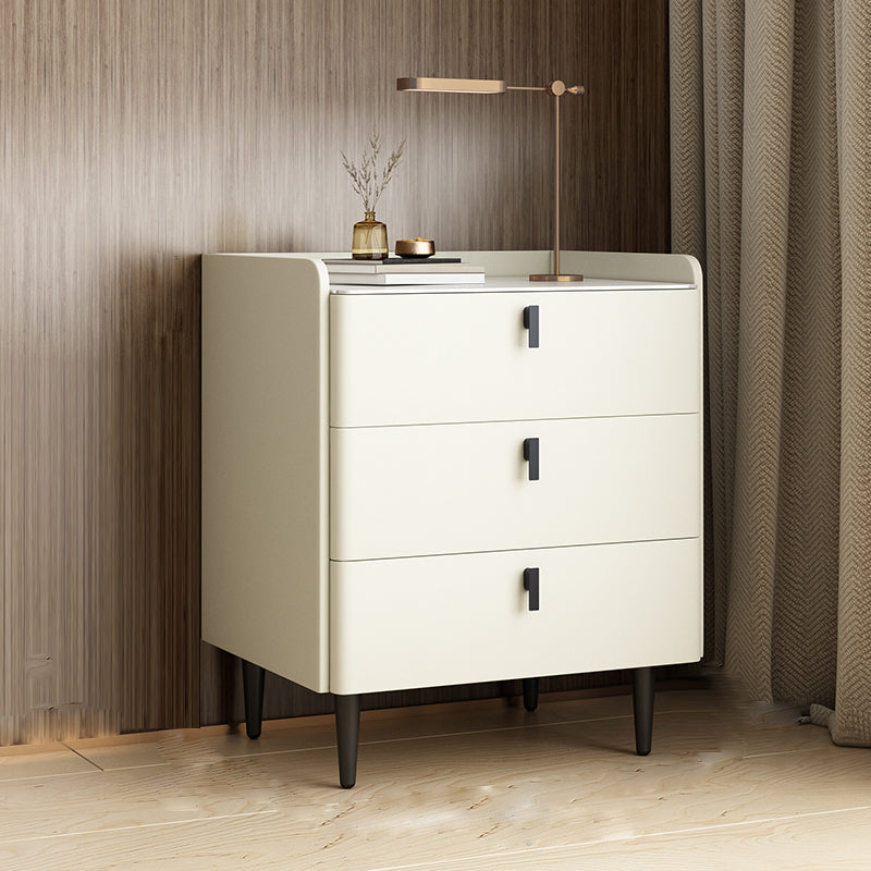 Modern Stone Night Table Drawer Storage Nightstand with Legs