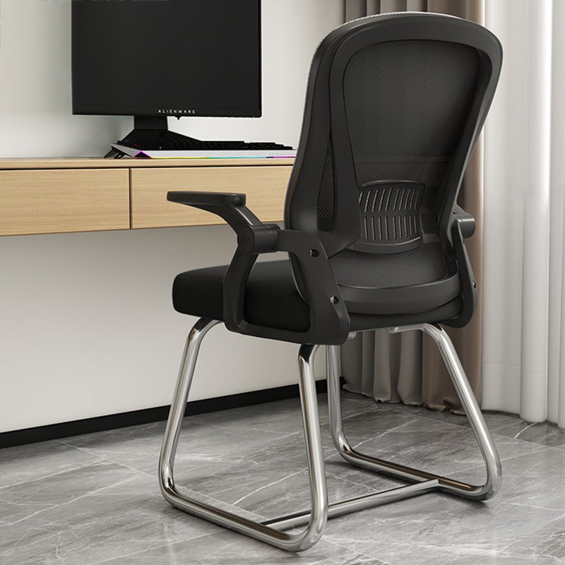 Modern Office Chair Fixed Arms Mesh Chair with Breathable Back