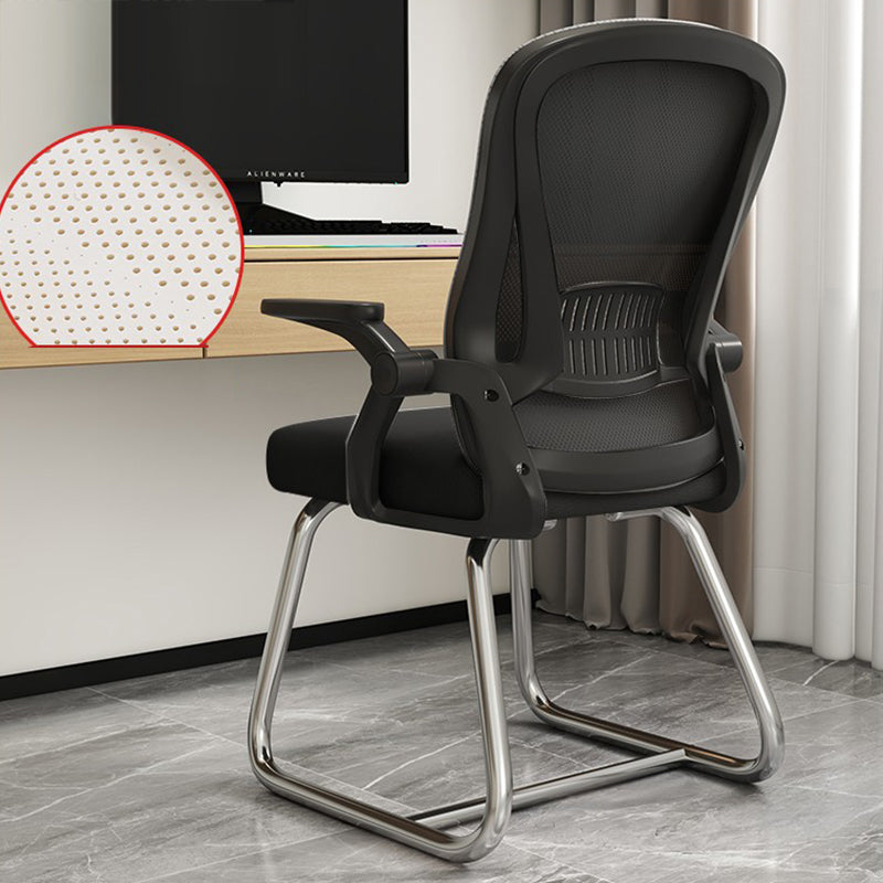 Modern Office Chair Fixed Arms Mesh Chair with Breathable Back