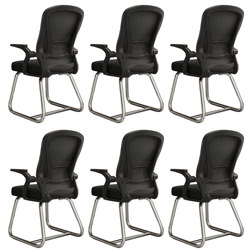 Modern Office Chair Fixed Arms Mesh Chair with Breathable Back