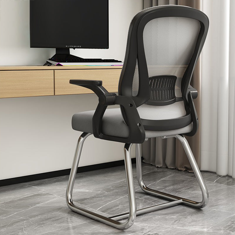 Modern Office Chair Fixed Arms Mesh Chair with Breathable Back