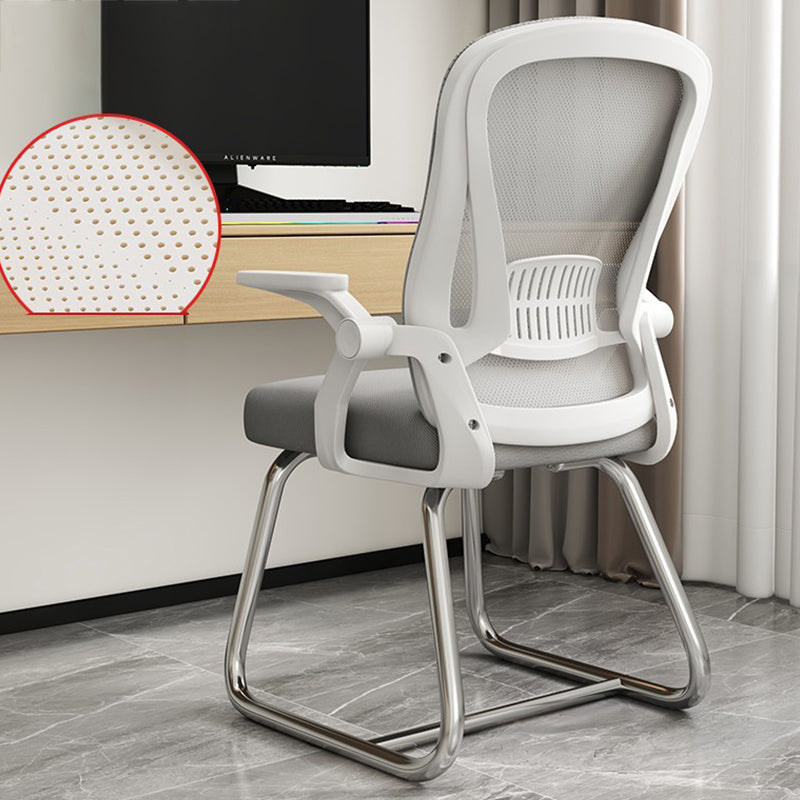 Modern Office Chair Fixed Arms Mesh Chair with Breathable Back