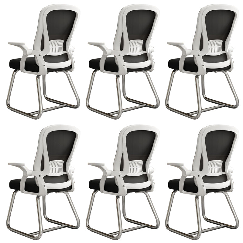 Modern Office Chair Fixed Arms Mesh Chair with Breathable Back