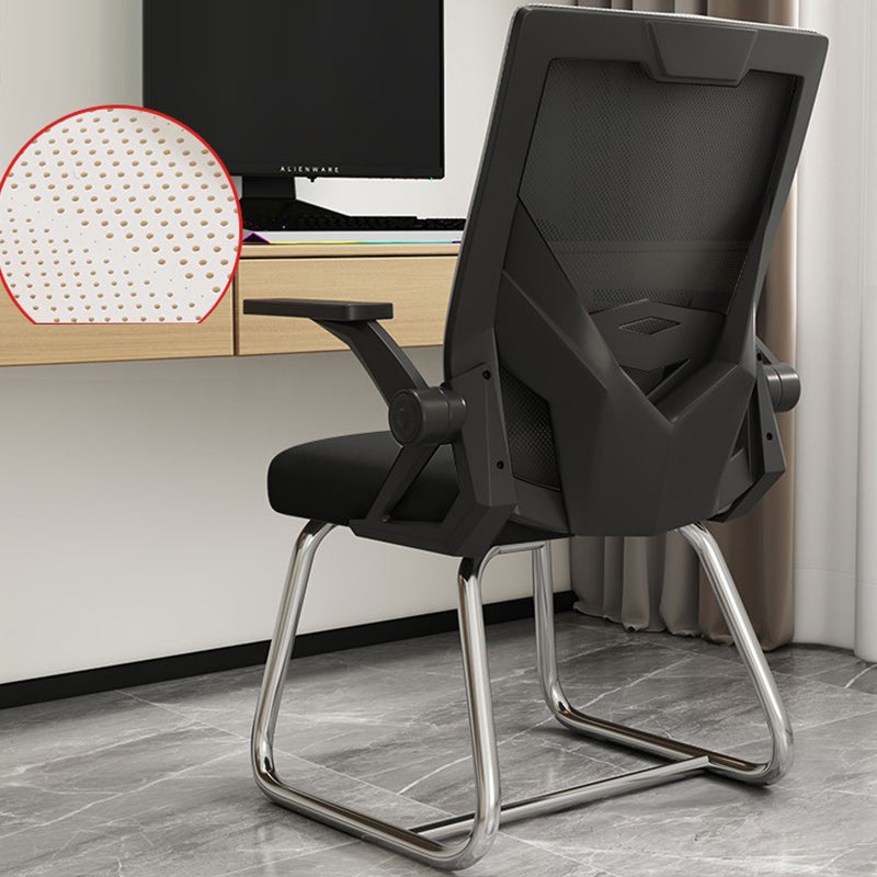 Modern Office Chair Fixed Arms Mesh Chair with Breathable Back