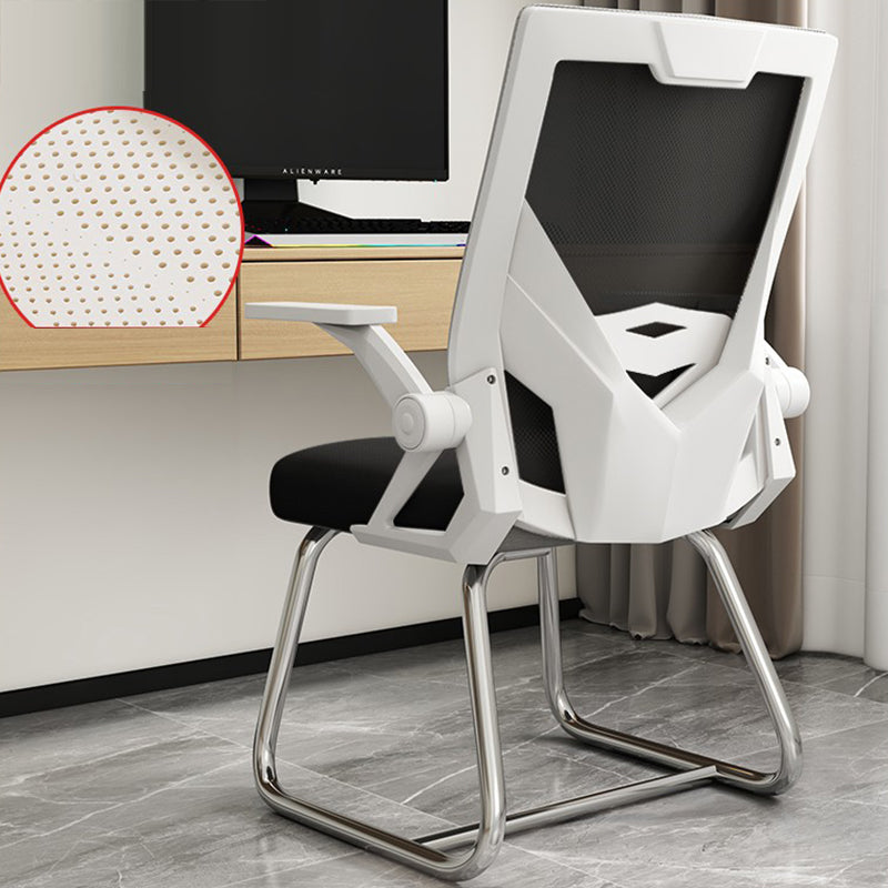 Modern Office Chair Fixed Arms Mesh Chair with Breathable Back