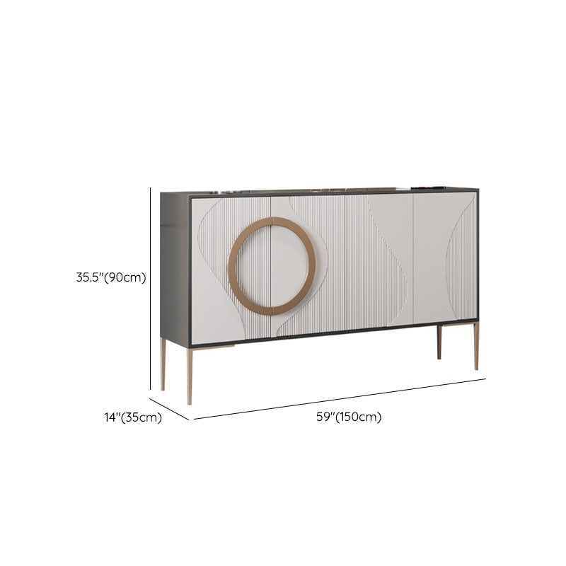 Glam Style Buffet Stand Engineered Wood Sideboard Buffet , 13.8" X 35.4" H