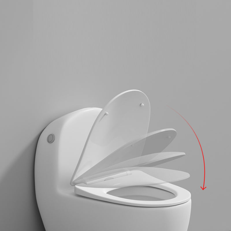 Contemporary Ceramic White Toilet Bowl Floor Mount Urine Toilet with Seat for Washroom