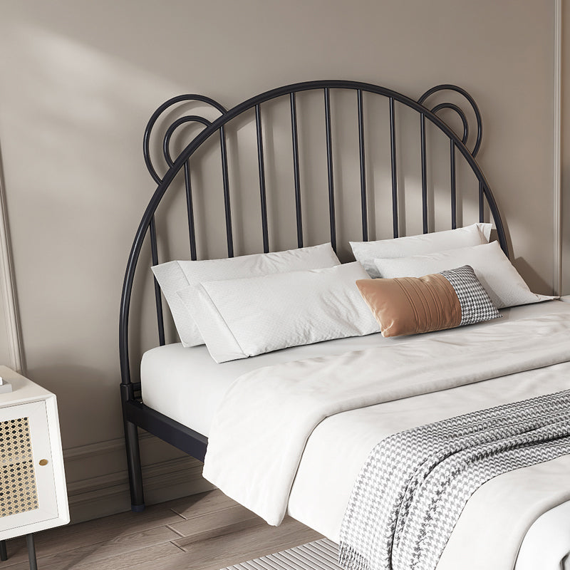 Metal Standard Bed with Open Frame Headboard Scandinavian Panel Bed