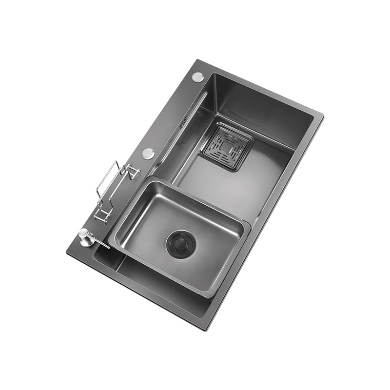 Stainless Steel Kitchen Sink Overflow Hole Detail Kitchen Sink with Basket Strainer