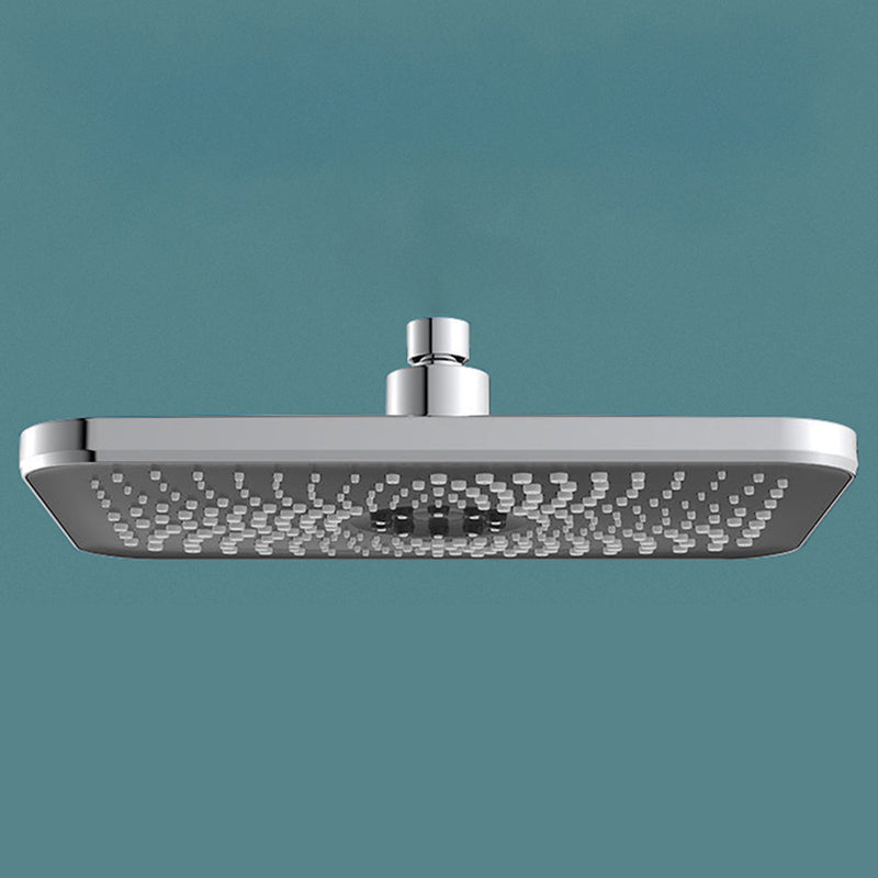 Contemporary Shower Head Combo Standard Spray Pattern Rectangle Large Shower Head