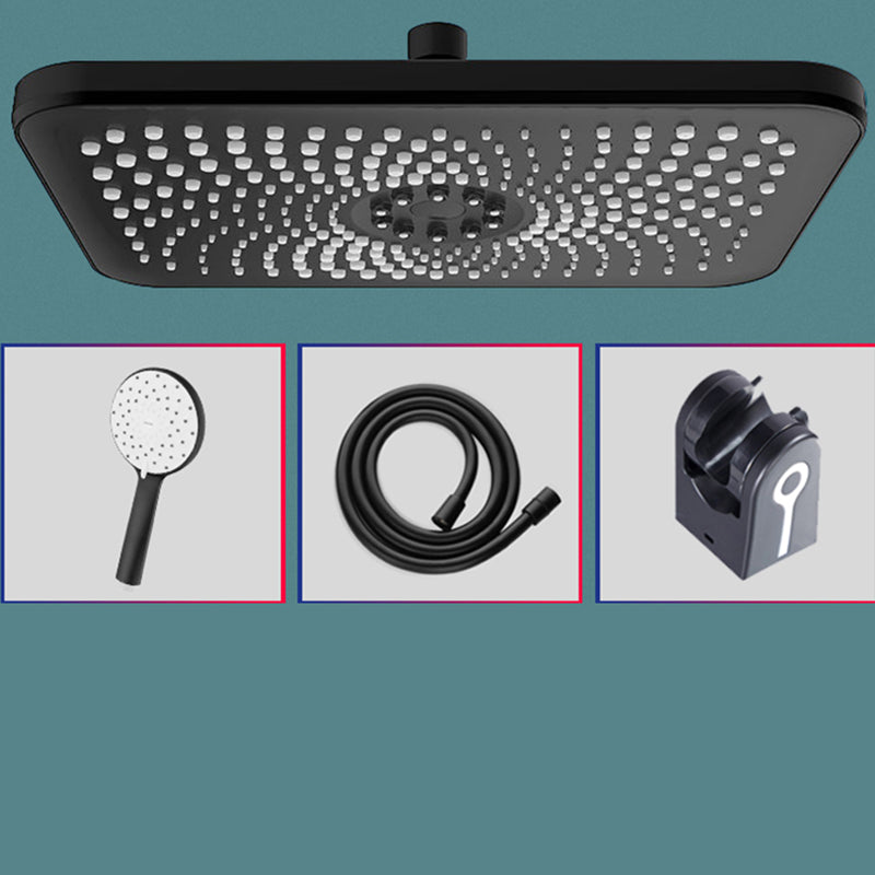 Contemporary Shower Head Combo Standard Spray Pattern Rectangle Large Shower Head