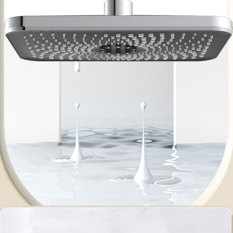 Contemporary Shower Head Combo Standard Spray Pattern Rectangle Large Shower Head