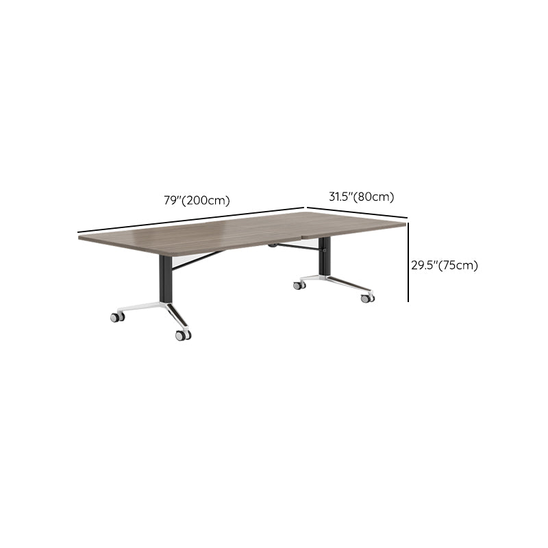 Rectangular Shape Modern Style Office Desk Wooden Task Desk with 2 Legs for Office