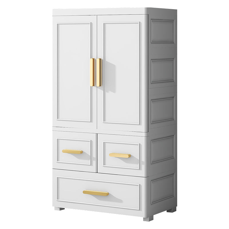 Plastic Kids Closet Nordic Style Wardrobe Closet with Storage Drawers