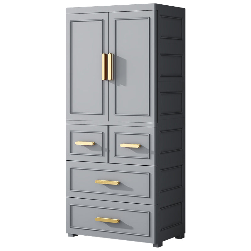 Plastic Kids Closet Nordic Style Wardrobe Closet with Storage Drawers