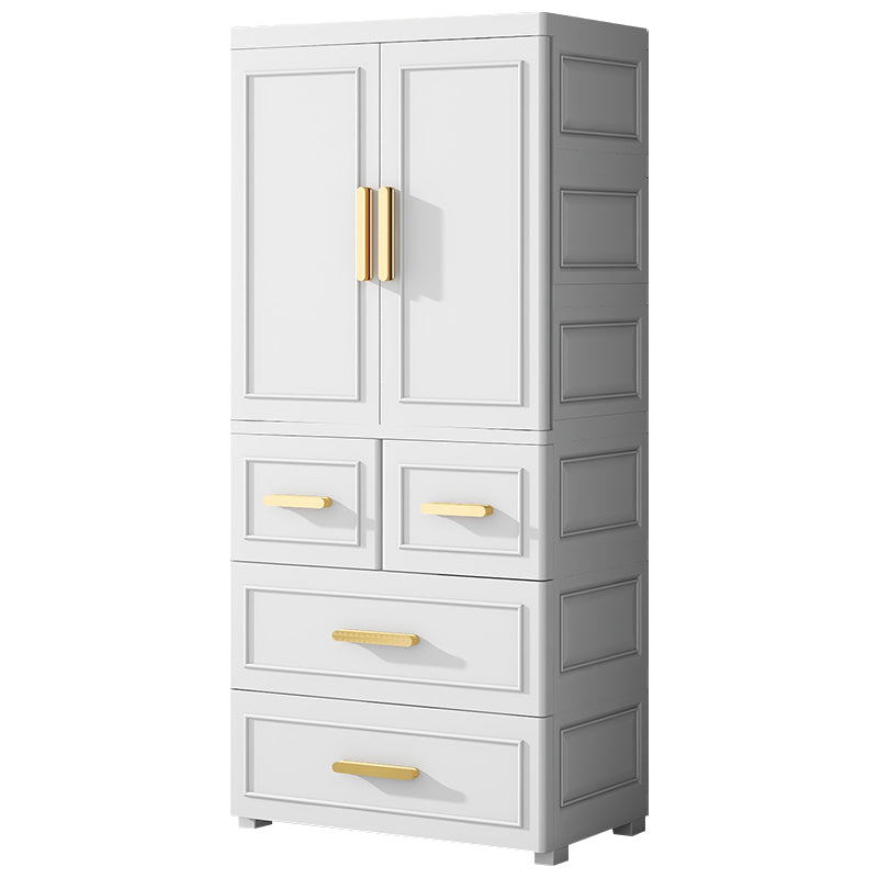 Plastic Kids Closet Nordic Style Wardrobe Closet with Storage Drawers