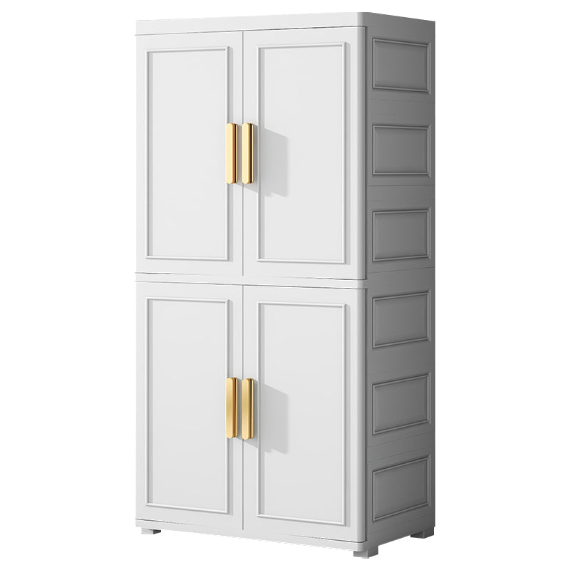 Plastic Kids Closet Nordic Style Wardrobe Closet with Storage Drawers