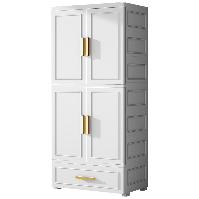 Plastic Kids Closet Nordic Style Wardrobe Closet with Storage Drawers