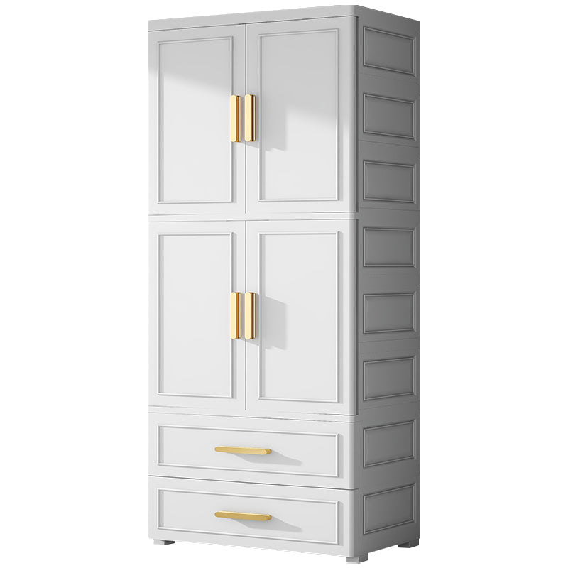 Plastic Kids Closet Nordic Style Wardrobe Closet with Storage Drawers