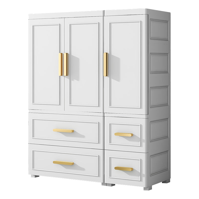 Plastic Kids Closet Nordic Style Wardrobe Closet with Storage Drawers