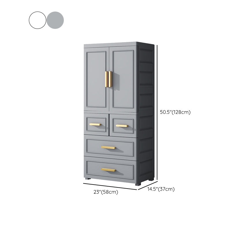 Plastic Kids Closet Nordic Style Wardrobe Closet with Storage Drawers