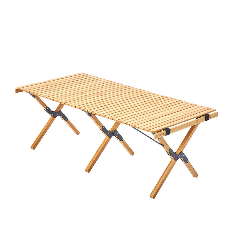 Modern Rectangle Bamboo Courtyard Table Waterproof Outdoor Table