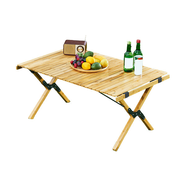 Modern Rectangle Bamboo Courtyard Table Waterproof Outdoor Table