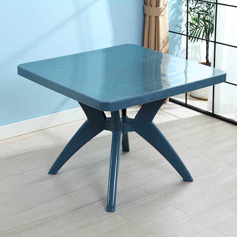 Modern Square Shape Courtyard Table Plastic Waterproof Outdoor Table