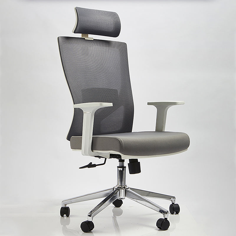 Modern Office Chair Adjustable Seat Height Fixed Arms Chair with Wheels