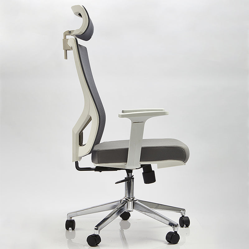 Modern Office Chair Adjustable Seat Height Fixed Arms Chair with Wheels