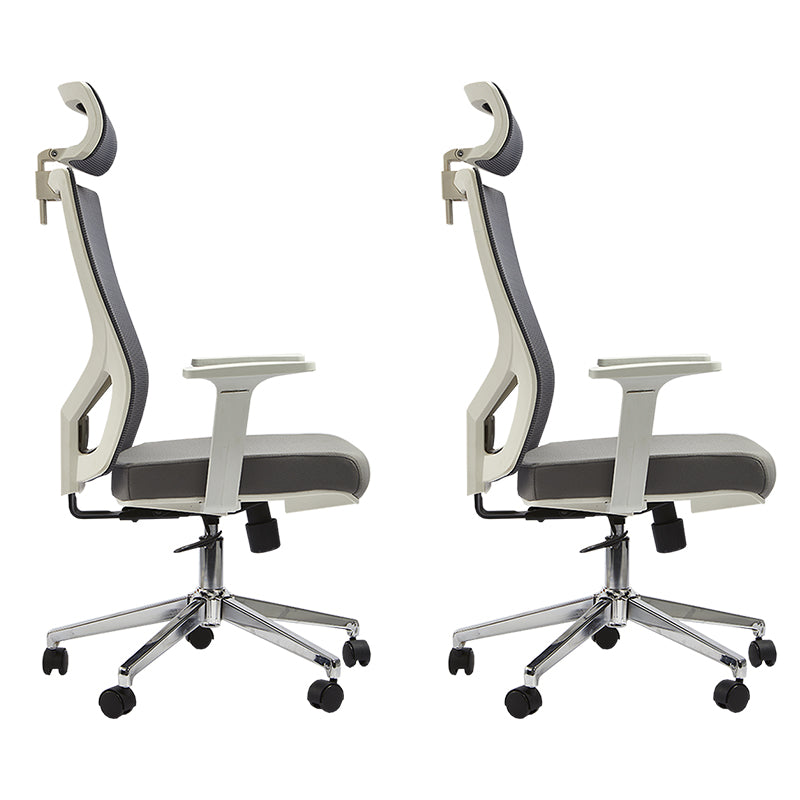 Modern Office Chair Adjustable Seat Height Fixed Arms Chair with Wheels