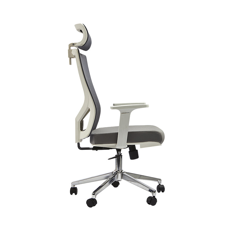 Modern Office Chair Adjustable Seat Height Fixed Arms Chair with Wheels