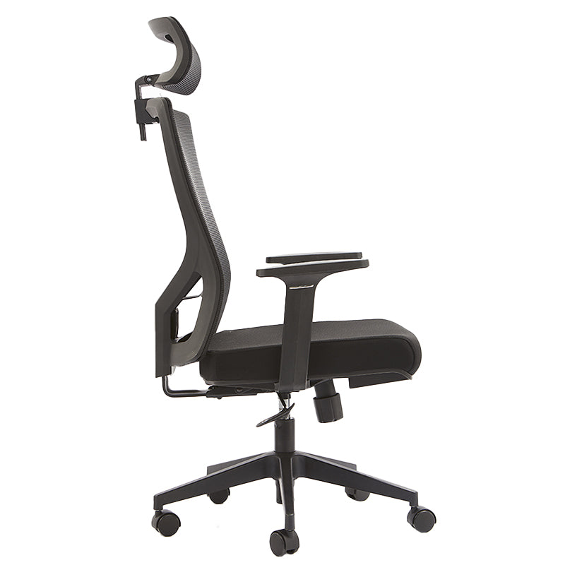 Modern Office Chair Adjustable Seat Height Fixed Arms Chair with Wheels