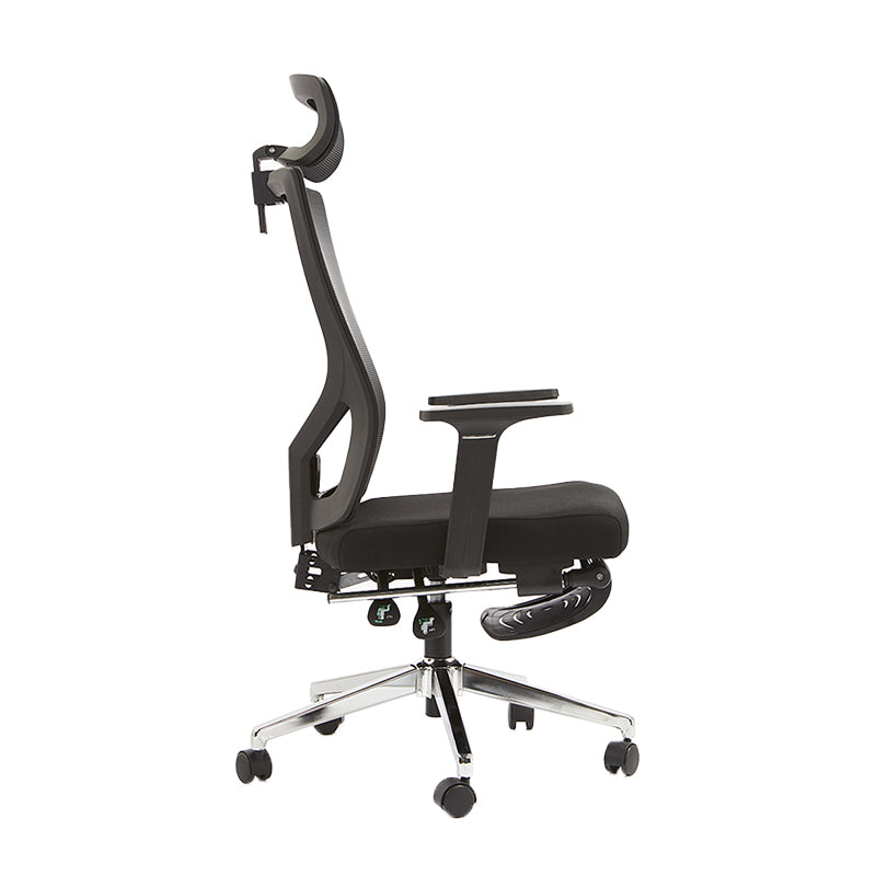 Modern Office Chair Adjustable Seat Height Fixed Arms Chair with Wheels