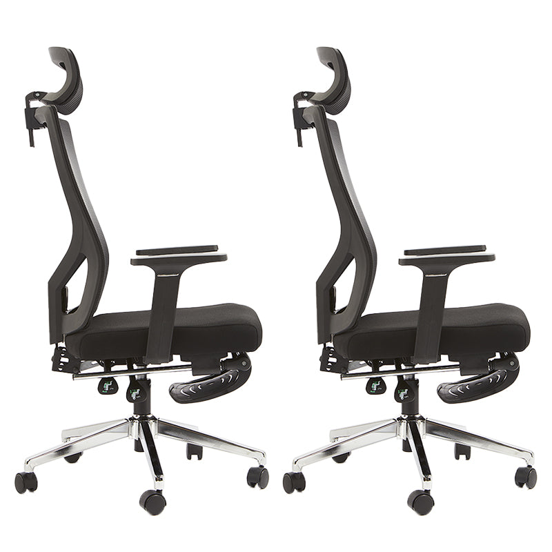 Modern Office Chair Adjustable Seat Height Fixed Arms Chair with Wheels