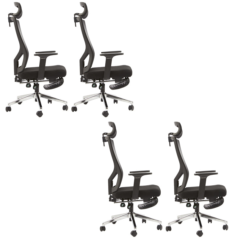 Modern Office Chair Adjustable Seat Height Fixed Arms Chair with Wheels